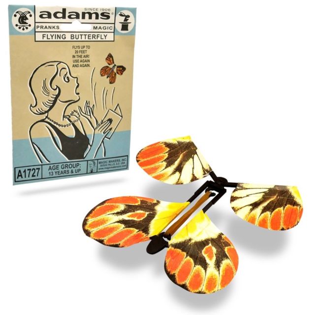 Adams Pranks and Magic - Flying Butterfly - Classic Novelty Gag Toy
