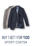 Buy 1 Get 1 Free Suits & Sport Coats