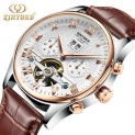 Mechanical Watch Men Automatic Classic Rose Gold Leather Mechanical Wrist Watches