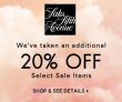 We’ve taken an additional 20% OFF* Select Sale Items.