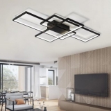 Modern Black LED Flush Mount Ceiling Light Square Combination Shape for Office Meeting Room  Living Dining Room Bedrooms