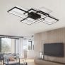 Modern Black LED Flush Mount Ceiling Light Square Combination Shape for Office Meeting Room  Living Dining Room Bedrooms
