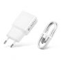 Original Xiaomi EU Plug USB Charger Power Adapter + Type-C Data Cable Set