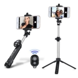 gocomma 3 in 1 Handheld Extendable Bluetooth Selfie Stick Tripod  Monopod Remote Control