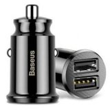 Baseus Mini Grains Smart Car Charger 3.1A Dual USB Fast Charge