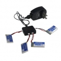 JJRC 4 x 3.7V 400mAh LiPo Battery + WSX Charger