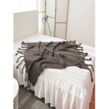 Tassel Decoration Knitted Blanket