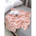 Geometric Pattern Knitted Blanket