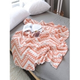 Geometric Pattern Knitted Blanket