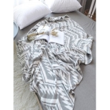 Geometric Pattern Knitted Blanket