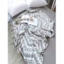 Geometric Pattern Knitted Blanket