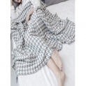 Houndstooth Jacquard Knitted Blanket