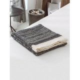 Color Block Pattern Jacquard Knitted Blanket