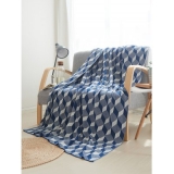 Geometric Jacquard Knitted Blanket