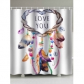 Love You Dream Catcher Print Waterproof Bathroom Shower Curtain
