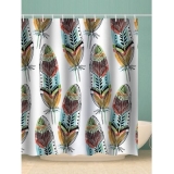 Tribal Feather Print Waterproof Bathroom Shower Curtain