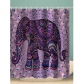 Bohemian Elephant Pattern Waterproof Shower Curtain