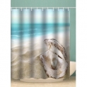 Faux Pearl Seashell Pattern Shower Curtain