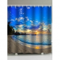 Sunset Glow Beach Print Shower Curtain