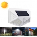 100 LED Solar Powered 600lm PIR Motion Sensor Wall Light Outdoor Garden Lamp 3 Modes