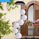 LED Solar Multicolor Hanging Lamp Waterproof Wind Bell Light Outdoor Garden Night Chandelier