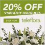 Save 20% on Sympathy & Funeral Flowers.