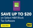 Save up to $20 on Select H&R Block Tax Software