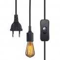 E27 Lamp Holder Plug in Pendant Light Silicone Holder with Switch