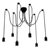 6 Lights Antique Glass Pendant Lights Ajustable DIY Ceiling Spider Lamp Light E27