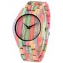 Colorful Wooden Watches Fashion Full Wood Clock Quartz Wrist Watch Nice Wooden Band for Men Women