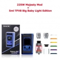SMOK 225W Majesty Vape Mod with 5ml TFV8 Big Baby Tank Q2 T8 Coil Electronic Cigarette Kit Vaporizer