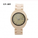 Fashion Nice Sandalwood Watches for Men Chronograph Wood Wristband Quartz Wristwatch for Gentleman