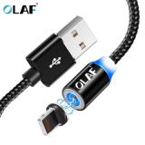 OLAF LED Type C Micro USB Fast Charge For Xiaomi iPhone Samsung Mobile Phone Magnetic Charger Cord