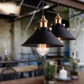 Black Pendant Light Nordic Retro Lights Iron Lampshade Loft Lamp Metal Cage Room Countryside
