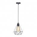 E27 Base Retro Industrial Style Diamond Ceiling Lamp Black Pendant Light