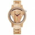 Full Wood Watch Male Trianlge Face Men Women Wooden Wrist Watches Minimalist Clock