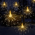 Hanging Starburst String Light DIY Firework Copper Fairy Garland Outdoor Twinkle Lights