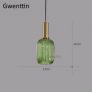 Modern Stained Glass Pendant Light Fixtures LED Industrial Gold Hanging Lamp
