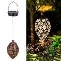 Waterproof Solar Garden Light LED Lantern Hanging Outdoor Solar Lamp Olive Shape Solar Powered Lamp