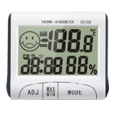 Mini LCD Digital Thermometer Hygrometer Temperature Humidity Meter Clock Desk Weather Station