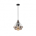 Wrought Iron Rope Pendant Lamp American Country Industrial Light  E27 for Bathroom