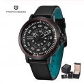 Men Luxury Brand Leather Strap New Dials Rotation Calendar Watch with Military Quartz Watch