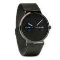 Luxury Men Watch Minimalist Watches Black Design Stainless Steel Mesh Strap Date Display