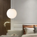 Modern White Glass Globe Pendant Lamp Hotel Restaurant Bar Kitchen Islands Ball Round Hanging Light