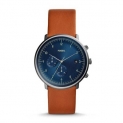 Mens Watch Chase Timer Chronograph Luggage Leather Watch Blue Dial Quartz Wristwatch