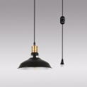 Iron Art Plug Light Retro Industrial Style Black Pendant Light Kitchen Island Pendant Lamp