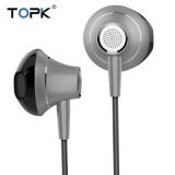 TOPK 3.5mm Heavy Bass Wired Earphone In-Ear Earphones With Mic Universal Earbud Sport Headset
