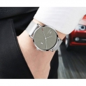 Nice Watch Fashion Wrist Watch Gray Dial Water Resistant Complete Calendar Mens Watch Alloy