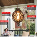 Outdoor Pendant Lamp Waterproof Lighting Aluminum E27 Bulb